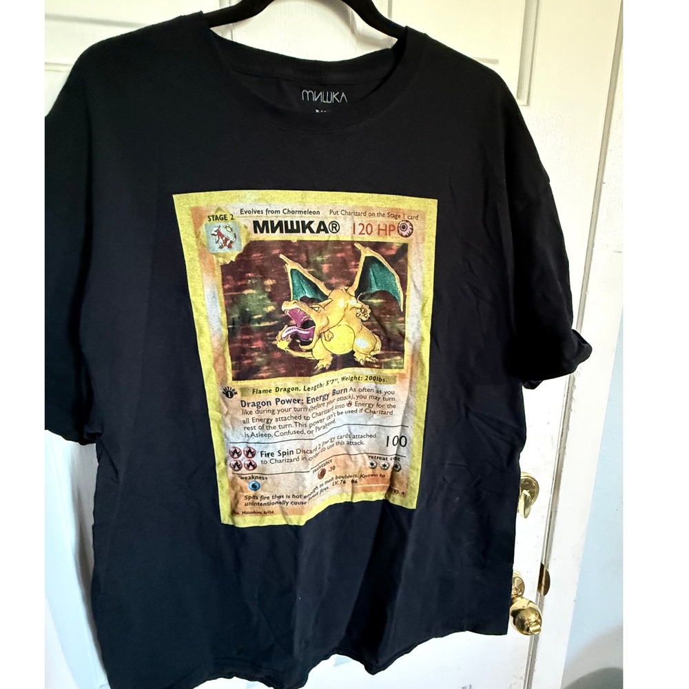 Mishka MNWKA Pokemon Charizard mens L t shirt,100%cotton USA